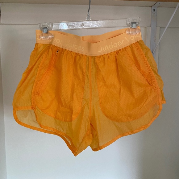 Outdoor Voice Orange BreakLite Shorts | Women's Size Small - Picture 1 of 4